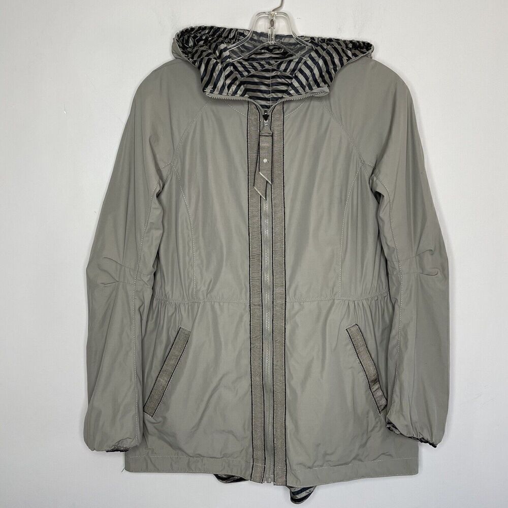 LULULEMON Jacket Womens 2 Reversible Rain For Daze Windbreaker Hooded Stripe
